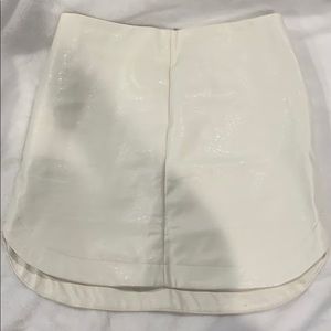 white pleather mini skirt!